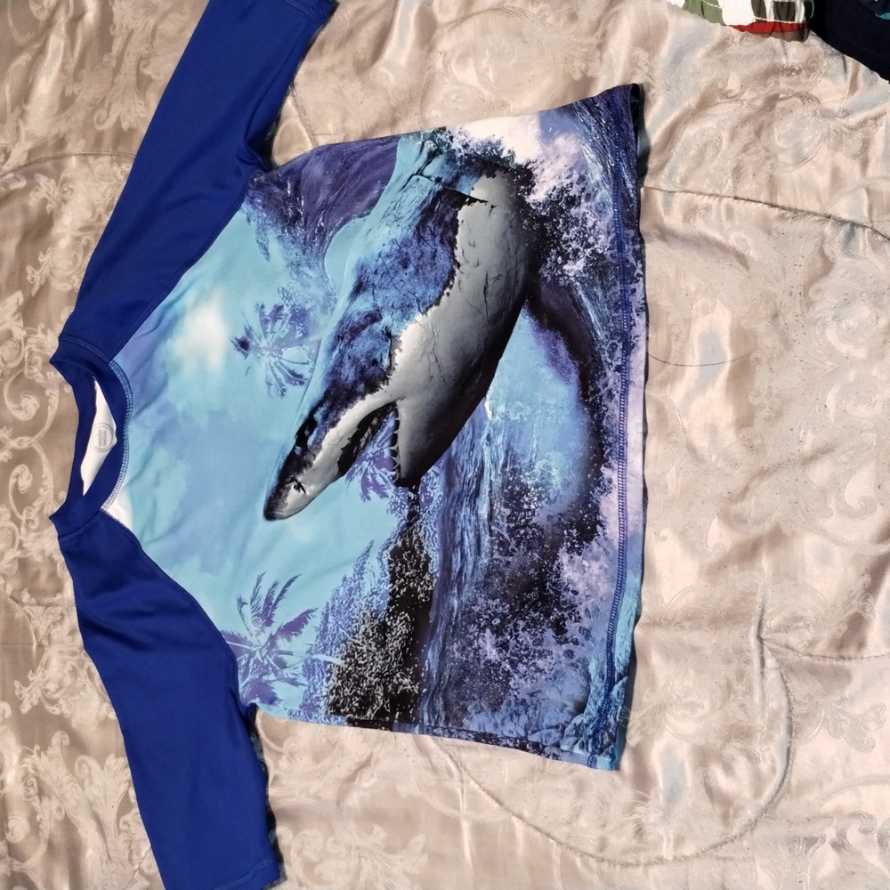 Wonder Nation Boys Swim Shirt (Sz LG-10/12)-Pre-Owned- Great Cond!!